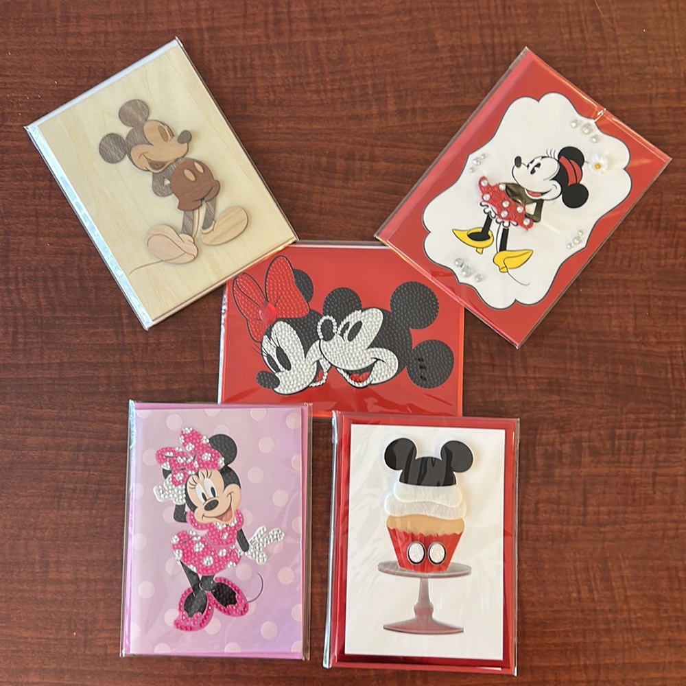 Papyrus Disney Mickey Mouse & Minnie Mouse Greeting Card Bundle